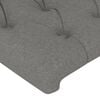 vidaXL T&ecirc;tes de lit 2 pcs Gris fonc&eacute; 100x7x78/88 cm Tissu