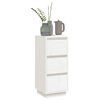 vidaXL Buffet Blanc 32x34x75 cm Bois massif de pin