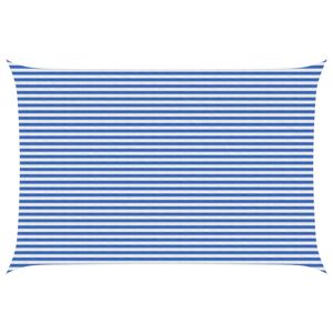 vidaXL Voile d'ombre 4 x 7 m HDPE Rectangulaire Bleu et Blanc