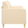 vidaXL Canap&eacute; &agrave; 2 places Cr&egrave;me 140 cm Tissu