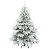 vidaXL Sapin de Noël artificiel avec 150 LED Blanc 150 cm PE et PVC