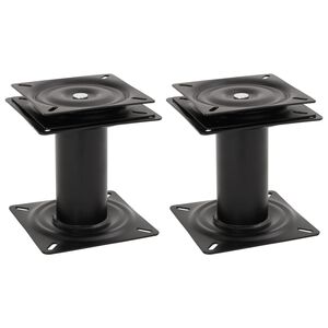 vidaXL Pi&eacute;destaux de si&egrave;ge de bateau 2 pcs si&egrave;ge pivotant &agrave; 360&deg; acier