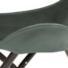 vidaXL Tabouret papillon Gris Cuir v&eacute;ritable