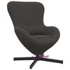 vidaXL Fauteuil &oelig;uf Gris fonc&eacute; 63 x 73 x 90 cm tissu