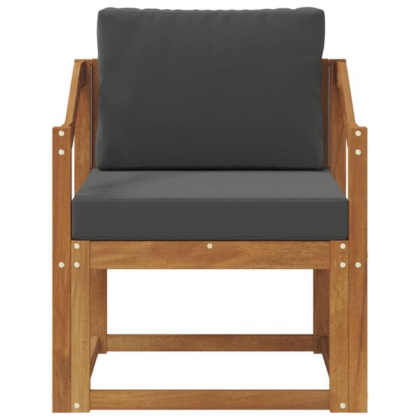 vidaXL Canap&eacute; d&rsquo;ext&eacute;rieur Bois d'acacia massif et polyester Naturel