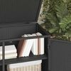 vidaXL Armoire de rangement jardin noir 110x55x60,5 cm r&eacute;sine tress&eacute;e