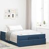 vidaXL Cadre de lit avec matelas avec matelas 2 pcs Bleu tissu