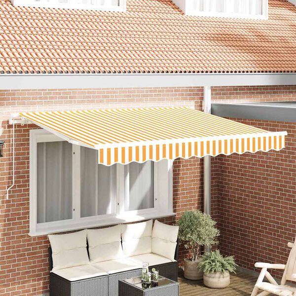 vidaXL Auvent R&eacute;tractable Jaune 300 x 200 cm tissu