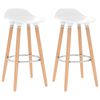 vidaXL Tabourets de bar lot de 2 blanc