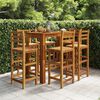 vidaXL Ensemble de bar de jardin 7 pcs bois d'acacia solide
