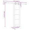 vidaXL Porte coulissante Naturel 61 x 198,5 cm
