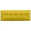 vidaXL Coussin de Dos Jaune 140 x 50 cm Tissu en velours c&ocirc;tel&eacute;