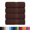vidaXL Serviettes de toilette FROGN 4 pi&egrave;ces Marron 30x30 cm 360 g/m&sup2;