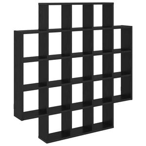 vidaXL &Eacute;tag&egrave;re Murale Ch&ecirc;ne noir 100 x 13 x 100 cm Bois d'ing&eacute;nierie