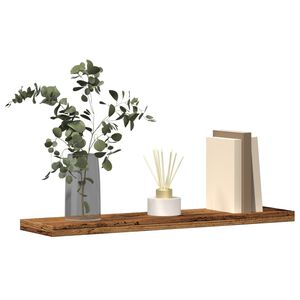 vidaXL &Eacute;tag&egrave;res murales 4 pcs vieux bois 40x10x1,5cm bois d'ing&eacute;nierie