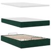 vidaXL Cadre de lit ottoman avec matelas vert fonc&eacute; 120x190 cm velours