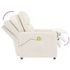 vidaXL Fauteuil de massage Beige Tissu microfibre