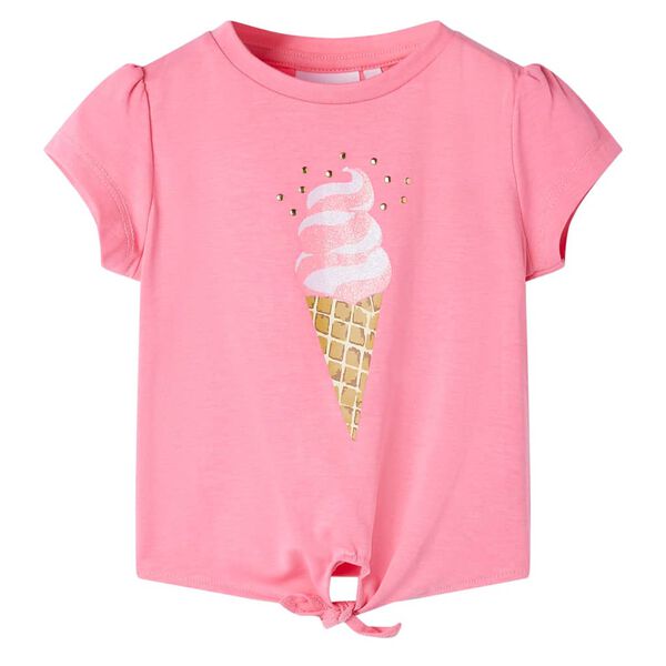 T-shirt pour enfants rose fluo vif 140