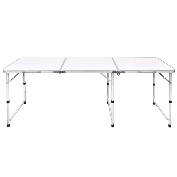 Table pliante de camping en aluminium avec hauteur ajustable