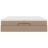 VidaXL Cadre de lit ottoman et matelas cappuccino 200x200cm similicuir