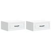 vidaXL Cabinet de chevet mural 2 pcs Blanc 49 x 34,5 x 20 cm