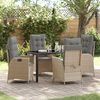 vidaXL Ensemble de salle &agrave; manger pour jardin 5 pcs Beige polyrotin