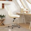 vidaXL Chaise pivotante de bureau Cr&egrave;me Tissu