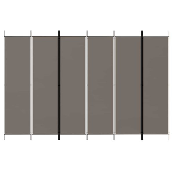 vidaXL Cloison de s&eacute;paration 6 panneaux Anthracite 300x200 cm Tissu