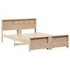 vidaXL Cadre de lit Marron 150 x 200 cm Bois d'ing&eacute;nierie