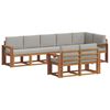 vidaXL Ensemble de canap&eacute;s d'ext&eacute;rieur 8 pc Gris Naturel et Clair
