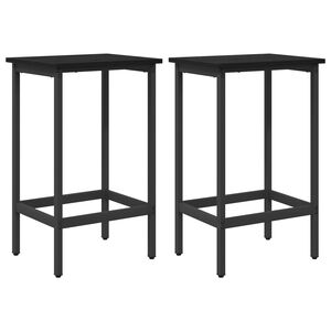 vidaXL Tabouret de bar 2 pc Ch&ecirc;ne noir 40 x 32 x 74 cm