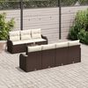 vidaXL Ensemble de canapé de jardin Marron 55 x 55 x 37 cm polyrotin