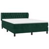 vidaXL Sommier &agrave; lattes de lit et matelas Vert fonc&eacute; 140x190cm Velours