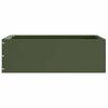 vidaXL Bordure de Pelouse 6 pcs Vert olive 40 x 40 x 13 cm Acier