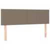 vidaXL Sommier &agrave; lattes de lit avec matelas Taupe 140x190 cm Tissu