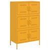 vidaXL Buffet haut jaune moutarde 68x39x113 cm acier
