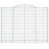 vidaXL Panier de gabions arqu&eacute; 300x50x220/240 cm Fer galvanis&eacute;
