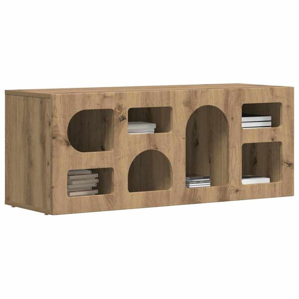 vidaXL Meuble TV Ch&ecirc;ne artisanal 100 x 35 x 40 cm Bois d'ing&eacute;nierie