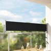 vidaXL Auvent lat&eacute;ral r&eacute;tractable de patio 60x300 cm Noir