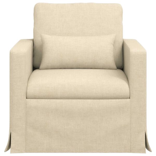 vidaXL Canap&eacute; Cr&egrave;me Dimensions globales: 78 x 78 x 80 cm (l x P x H)