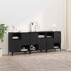 vidaXL Buffets 3 pcs Ch&ecirc;ne noir 60 x 35 x 70 cm Bois d'ing&eacute;nierie