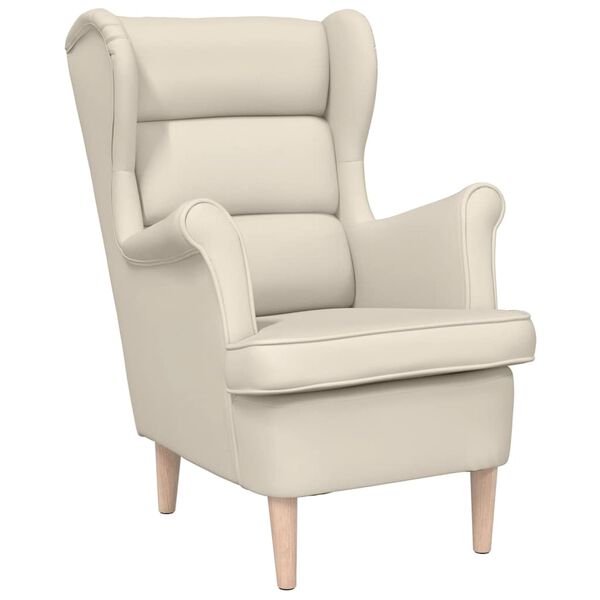 vidaXL Fauteuil blanc 74x84x100 cm lin