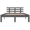 vidaXL Cadre de lit sans matelas gris bois massif 150x200 cm