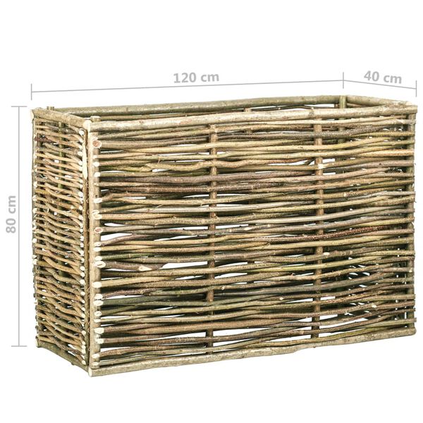 vidaXL Lit surélevé de jardin 120x40x80 cm Bois de noisetier