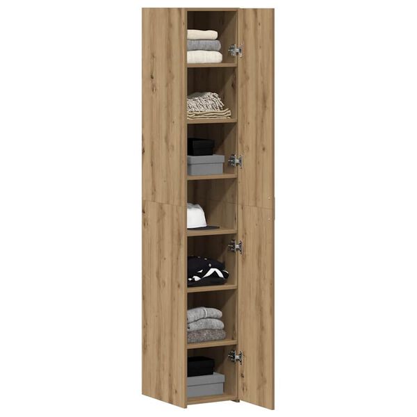 vidaXL Haut Armoire 2 pcs Ch&ecirc;ne artisanal 30 x 42,5 x 185 cm