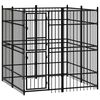 vidaXL Chenil d'ext&eacute;rieur pour chiens Acier 3,69 m&sup2;