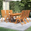 vidaXL Ensemble &agrave; manger de jardin 7 pcs Bois d'acacia massif 150-200 cm