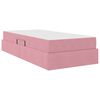 vidaXL Lit avec rangement et matelas Rose 90 x 190 cm Velours