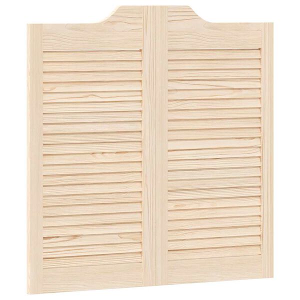 vidaXL Portes battantes à persiennes 2paire 80 x 80 cm bois massif Pin