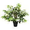 vidaXL Plante Ficus artificielle Vert 73 x 16 x 60 cm Tissu et bois